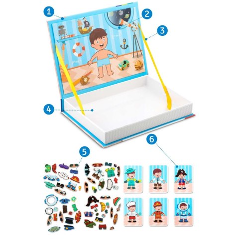 Książka magnetyczna puzzle Przebieranki RK-770 Książka magnetyczna puzzle Przebieranki RK-770
