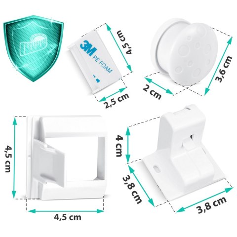Magnetyczne zabezpieczenie szafek Ricokids 798000 4 szt Magnetyczne zabezpieczenie szafek Ricokids 798000 4 szt