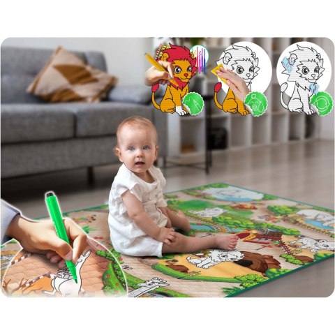 Mata do malowania 90 x 120 cm + markery alkoholowe 80 szt Ricokids Mata do malowania 90 x 120 cm + markery alkoholowe 80 szt Ricokids