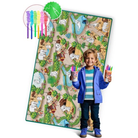 Mata piankowa do kolorowania zwijana 200 x 120 x 0,3 cm Ricokids RK-343 Mata piankowa do kolorowania zwijana 200 x 120 x 0,3 cm Ricokids RK-343