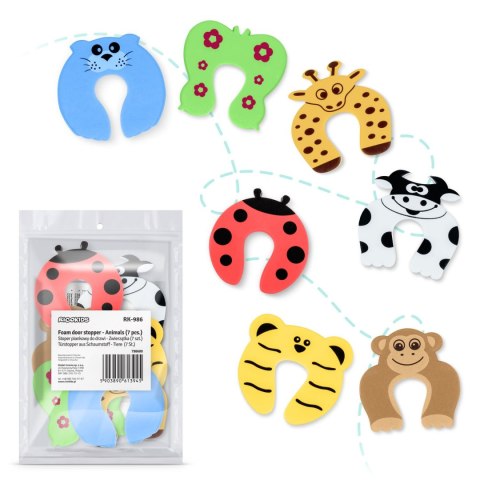Stoper do drzwi Ricokids 798600 7 szt zwierzaki Stoper do drzwi Ricokids 798600 7 szt zwierzaki