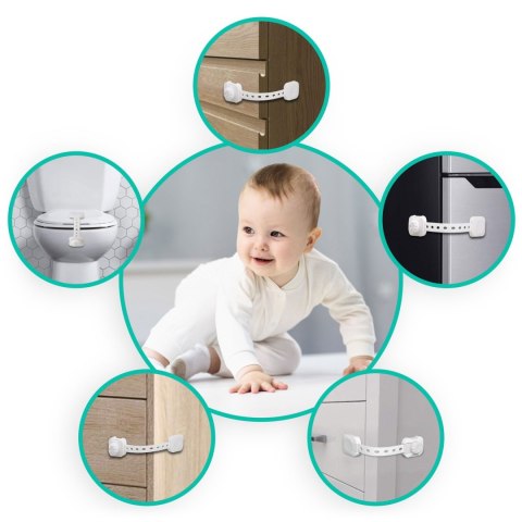 Zabezpieczenie otwierania szafek Ricokids 798200 6 szt białe Zabezpieczenie otwierania szafek Ricokids 798200 6 szt białe