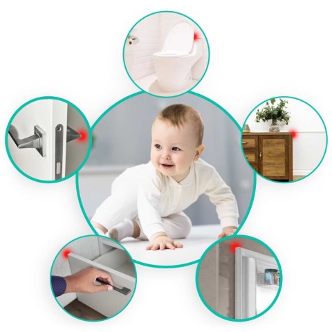 Zabezpieczenie ściany silikonowe - 6 szt Ricokids RK-989 Zabezpieczenie ściany silikonowe - 6 szt Ricokids RK-989