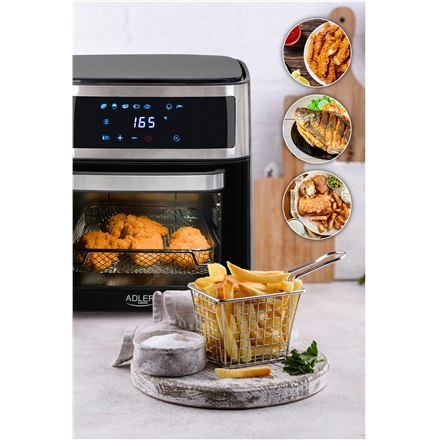 Adler | Airfryer Oven | AD 6309 | Moc 1700 W | Pojemność 13 L | Stal nierdzewna/czarny Adler | Airfryer Oven | AD 6309 | Moc 1700 W | Pojemność 13 L | Stal nierdzewna/czarny