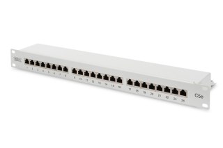Digitus | Patch Panel | DN-91524S | Biały | Kategoria: CAT 5e; Porty: 24 x RJ45; Wytrzymałość: 7,7 kg; Siła wkładania: maks. 30 