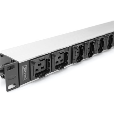 Listwa gniazdowa z profilem aluminiowym, 10-drożna, wtyczka IEC C20 | DN-95427 | Ilość gniazd 7 Listwa gniazdowa z profilem aluminiowym, 10-drożna, wtyczka IEC C20 | DN-95427 | Ilość gniazd 7