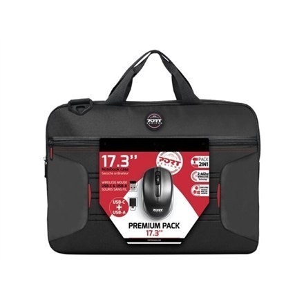 PORT DESIGNS | Pasuje do rozmiaru " | PREMIUM PACK 17.3 | Messenger - Briefcase | Czarny PORT DESIGNS | Pasuje do rozmiaru " | PREMIUM PACK 17.3 | Messenger - Briefcase | Czarny
