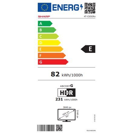 Sharp 65GR8265E | 65 | Smart TV | Google TV | UHD Sharp 65GR8265E | 65 | Smart TV | Google TV | UHD