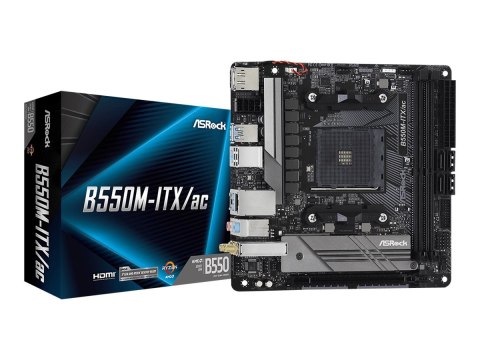 ASRock B550M-ITX/AC | Processor family AMD | Processor socket AM4 | DDR4 | Supported hard disk drive interfaces SATA, M.2 | Numb ASRock B550M-ITX/AC | Processor family AMD | Processor socket AM4 | DDR4 | Supported hard disk drive interfaces SATA, M.2 | Numb