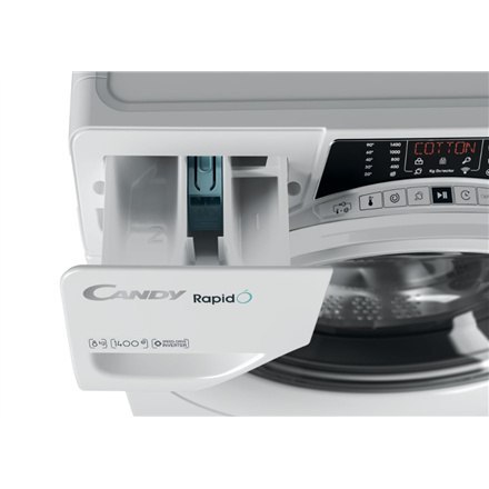 Candy | Washing Machine | RO 1486DWME/1-S | Energy efficiency class A | Front loading | Washing capacity 8 kg | 1400 RPM | Depth Candy | Washing Machine | RO 1486DWME/1-S | Energy efficiency class A | Front loading | Washing capacity 8 kg | 1400 RPM | Depth