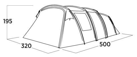 Easy Camp Hamra 5 Tunnel Tent for 5 persons, Grey | Easy Camp Easy Camp Hamra 5 Tunnel Tent for 5 persons, Grey | Easy Camp