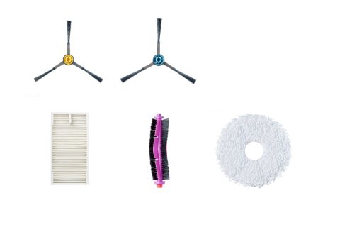 Midea Spare Parts Kit for V12: 6x Side brushes, 2x Roller brushes, 3x HEPA Filters, 4x Mops, 3x Dust Bags Midea Spare Parts Kit for V12: 6x Side brushes, 2x Roller brushes, 3x HEPA Filters, 4x Mops, 3x Dust Bags