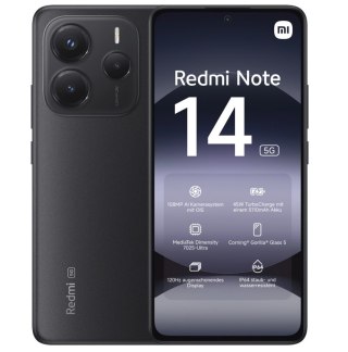Xiaomi Redmi Note 14 | Midnight Black | 6.67 " | AMOLED | 1080 x 2400 pixels | Mediatek | Internal RAM 6 GB | 128 GB | Dual SIM 