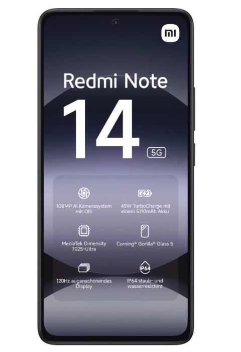 Xiaomi Redmi Note 14 | Midnight Black | 6.67 " | AMOLED | 1080 x 2400 pixels | Mediatek | Internal RAM 6 GB | 128 GB | Dual SIM Xiaomi Redmi Note 14 | Midnight Black | 6.67 " | AMOLED | 1080 x 2400 pixels | Mediatek | Internal RAM 6 GB | 128 GB | Dual SIM