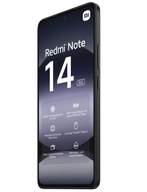 Xiaomi Redmi Note 14 | Midnight Black | 6.67 " | AMOLED | 1080 x 2400 pixels | Mediatek | Internal RAM 6 GB | 128 GB | Dual SIM Xiaomi Redmi Note 14 | Midnight Black | 6.67 " | AMOLED | 1080 x 2400 pixels | Mediatek | Internal RAM 6 GB | 128 GB | Dual SIM