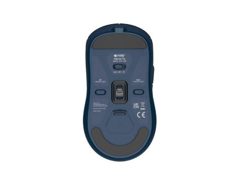 Fury Gaming Mouse | Tanto T4 | Wired/Wireless | 2.4 GHz, Bluetooth, USB | Blue Fury Gaming Mouse | Tanto T4 | Wired/Wireless | 2.4 GHz, Bluetooth, USB | Blue