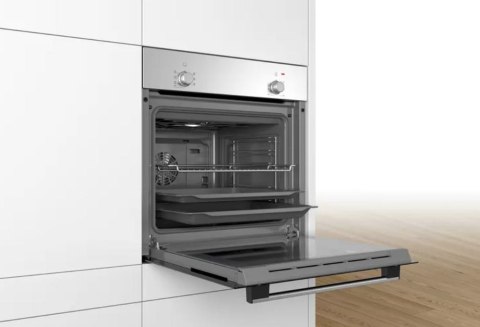 Bosch | HBF010BR1S | Piekarnik | 66 L | A | Wielofunkcyjny | Ręczny | Wysokość 59,5 cm | Szerokość 59,4 cm | Stal szlachetna Bosch | HBF010BR1S | Piekarnik | 66 L | A | Wielofunkcyjny | Ręczny | Wysokość 59,5 cm | Szerokość 59,4 cm | Stal szlachetna