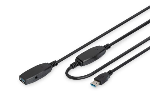 Digitus | Przedłużacz USB | Żeńskie | 9-pinowe USB typu A | Męskie | 9-pinowe USB typu A | Czarne | 10 m Digitus | Przedłużacz USB | Żeńskie | 9-pinowe USB typu A | Męskie | 9-pinowe USB typu A | Czarne | 10 m