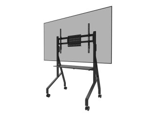 Neomounts MOVE Go FL50-525BL1 TV trolley - 55-86" - max 76 kg - manual h 106-136 cm - VESA 100x100-900x600 - incl. hardware shel
