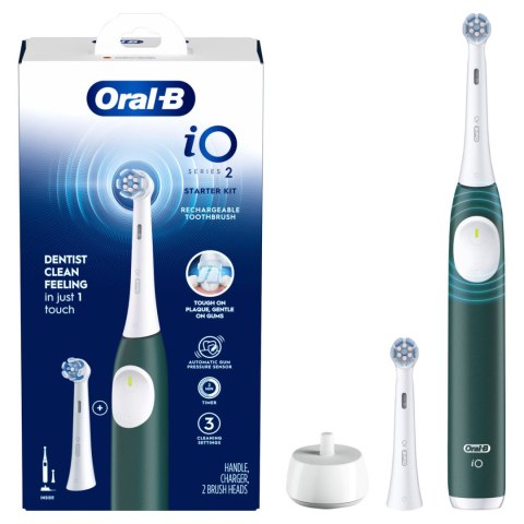 Oral-B iO2 Electric Toothbrush with Pressure sensor, Forest Green Oral-B iO2 Electric Toothbrush with Pressure sensor, Forest Green