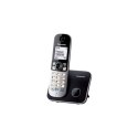 Panasonic | Bezprzewodowy Telefon KX-TG6811FXB z Wyświetlaczem | ID Dzwoniącego | Czarny | Konferencyjne Połączenia | Pojemność 