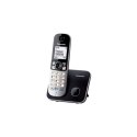 Panasonic | Bezprzewodowy Telefon KX-TG6811FXB z Wyświetlaczem | ID Dzwoniącego | Czarny | Konferencyjne Połączenia | Pojemność 