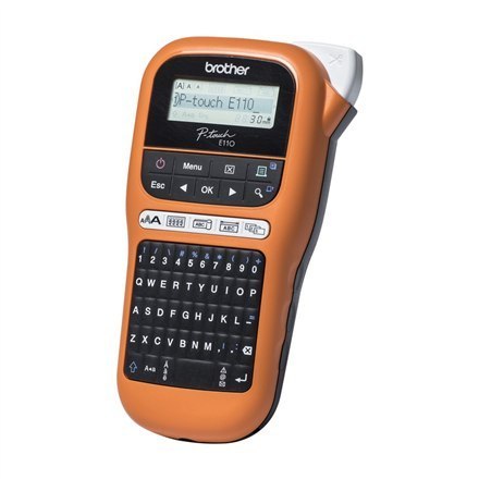 Brother P-Touch | PT-E110VP | Monochromatyczny | Termotransferowy | Inny | Czarny | Pomarańczowy Brother P-Touch | PT-E110VP | Monochromatyczny | Termotransferowy | Inny | Czarny | Pomarańczowy