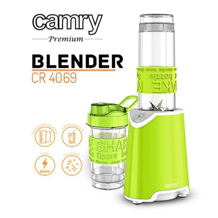 Camry | Blander | CR 4069 | Osobisty | 500 W | Materiał słoika Plastik | Pojemność słoika 0.6 L | Zielony Camry | Blander | CR 4069 | Osobisty | 500 W | Materiał słoika Plastik | Pojemność słoika 0.6 L | Zielony