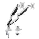 Logilink BP0043 Uchwyt biurkowy na dwa monitory, 13"-32", sprężyna gazowa, aluminium | Logilink