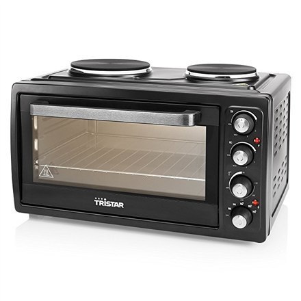 Tristar | Mini piekarnik elektryczny | OV-1443 | Zintegrowany zegar | 38 L | Blat | 3100 W | Czarny Tristar | Mini piekarnik elektryczny | OV-1443 | Zintegrowany zegar | 38 L | Blat | 3100 W | Czarny