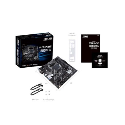 Asus | PRIME B550M-K | Gniazdo procesora Socket AM4 | Typ chipsetu AMD B550 | Obsługiwana technologia pamięci RAM DDR4 SDRAM Asus | PRIME B550M-K | Gniazdo procesora Socket AM4 | Typ chipsetu AMD B550 | Obsługiwana technologia pamięci RAM DDR4 SDRAM