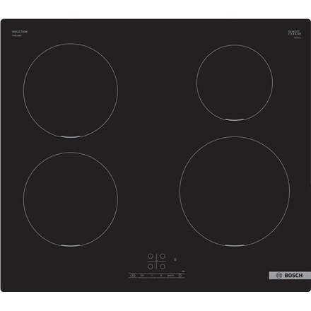 Bosch | PUE611BB5E | Płyta | Indukcyjna | Liczba palników/stref gotowania 4 | Dotykowa | Timer | Czarna Bosch | PUE611BB5E | Płyta | Indukcyjna | Liczba palników/stref gotowania 4 | Dotykowa | Timer | Czarna