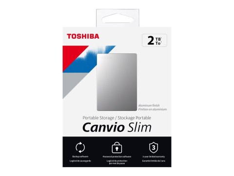 Toshiba | Canvio Slim | HDTD320ES3EA | 2000 GB | 2,5 " | USB 3.2 Gen1 | Srebrny