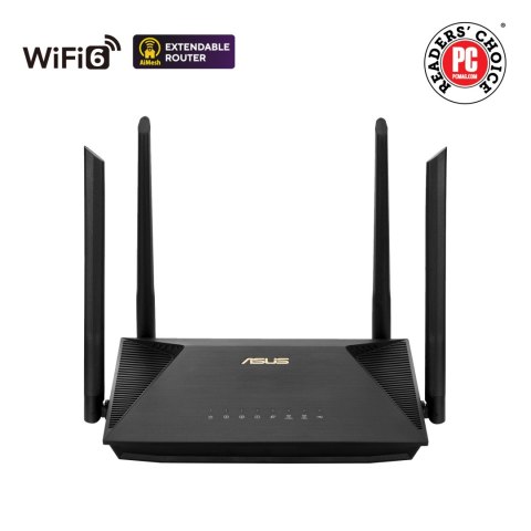 ASUS RT-AX53U - router bezprzewodowy - Wi-Fi 6 - desktop | 3-portowy przełącznik | AX1800 | 2,4 GHz / 5 GHz ASUS RT-AX53U - router bezprzewodowy - Wi-Fi 6 - desktop | 3-portowy przełącznik | AX1800 | 2,4 GHz / 5 GHz