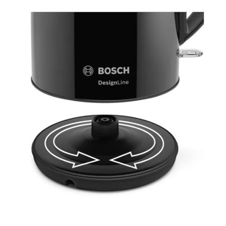 Bosch | Kettle | DesignLine TWK3P423 | Electric | 2400 W | 1.7 L | Stainless steel | 360° rotational base | Jet black polished Bosch | Kettle | DesignLine TWK3P423 | Electric | 2400 W | 1.7 L | Stainless steel | 360° rotational base | Jet black polished