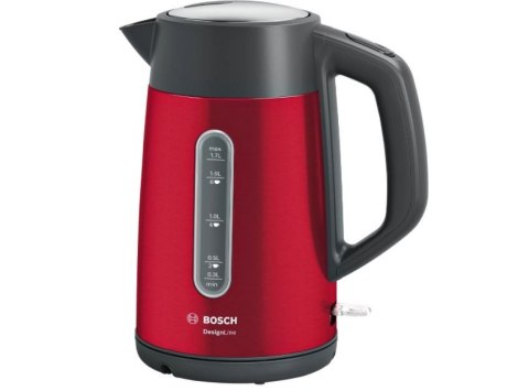Bosch | Kettle | DesignLine TWK4P434 | Electric | 2400 W | 1.7 L | Stainless steel | 360° rotational base | Red/Black Bosch | Kettle | DesignLine TWK4P434 | Electric | 2400 W | 1.7 L | Stainless steel | 360° rotational base | Red/Black