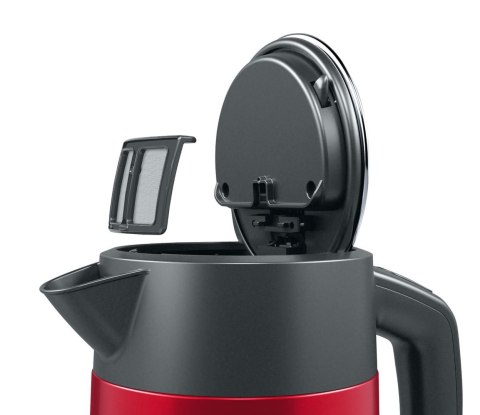Bosch | Kettle | DesignLine TWK4P434 | Electric | 2400 W | 1.7 L | Stainless steel | 360° rotational base | Red/Black Bosch | Kettle | DesignLine TWK4P434 | Electric | 2400 W | 1.7 L | Stainless steel | 360° rotational base | Red/Black