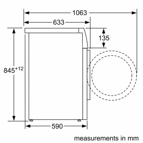 Bosch | WAN2801LSN | Pralka | Klasa efektywności energetycznej A | Ładowana od frontu | Pojemność prania 8 kg | 1400 obr/min | G Bosch | WAN2801LSN | Pralka | Klasa efektywności energetycznej A | Ładowana od frontu | Pojemność prania 8 kg | 1400 obr/min | G