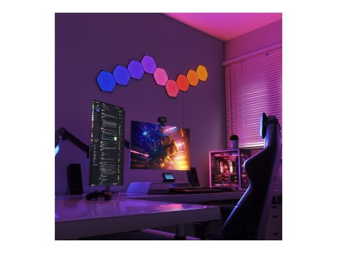 Nanoleaf Shapes Czarny Starter Kit Sześciokąty (9 paneli) Nanoleaf | Shapes Czarny Starter Kit Sześciokąty (9 paneli) | 42 W | W Nanoleaf Shapes Czarny Starter Kit Sześciokąty (9 paneli) Nanoleaf | Shapes Czarny Starter Kit Sześciokąty (9 paneli) | 42 W | W