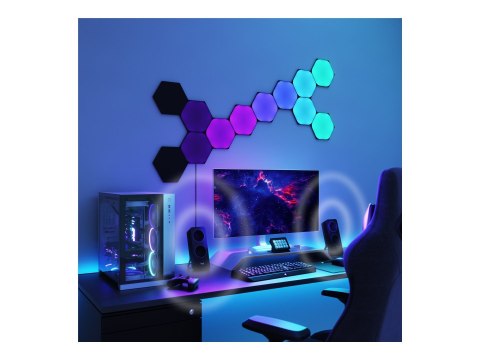 Nanoleaf Shapes Czarny Starter Kit Sześciokąty (9 paneli) Nanoleaf | Shapes Czarny Starter Kit Sześciokąty (9 paneli) | 42 W | W Nanoleaf Shapes Czarny Starter Kit Sześciokąty (9 paneli) Nanoleaf | Shapes Czarny Starter Kit Sześciokąty (9 paneli) | 42 W | W