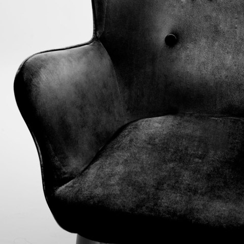 Fotel uszak z podnóżkiem Sofotel Norse czarny Fotel uszak z podnóżkiem Sofotel Norse czarny