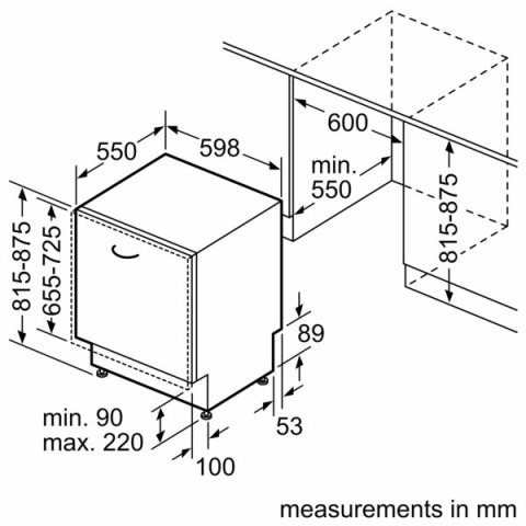 Bosch | Zmywarka | SMV4EMX71S | Do zabudowy | Szerokość 60 cm | Liczba kompletów naczyń 14 | Liczba programów 6 | Klasa efektywn Bosch | Zmywarka | SMV4EMX71S | Do zabudowy | Szerokość 60 cm | Liczba kompletów naczyń 14 | Liczba programów 6 | Klasa efektywn