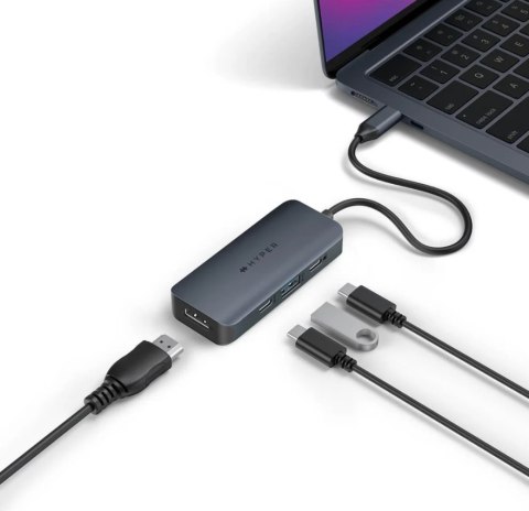 Hyper HyperDrive EcoSmart Gen.2 Universal USB-C 4-in-1 Hub w 100 W PD Power Pass-thru Hyper HyperDrive EcoSmart Gen.2 Universal USB-C 4-in-1 Hub w 100 W PD Power Pass-thru