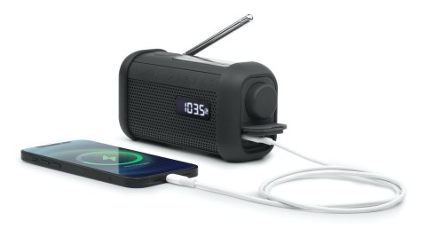 Muse Portable Solar Radio with Crank & Flashlight Muse Muse Portable Solar Radio with Crank & Flashlight Muse