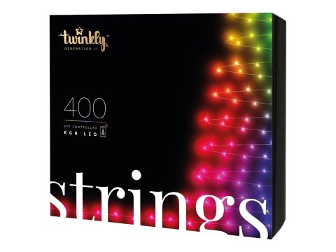 Twinkly strings 400L 4,3mm RGB Twinkly | Strings Smart LED Lights 400 RGB (Multicolor), 32m, czarny przewód | RGB - 16M+ kolorów Twinkly strings 400L 4,3mm RGB Twinkly | Strings Smart LED Lights 400 RGB (Multicolor), 32m, czarny przewód | RGB - 16M+ kolorów