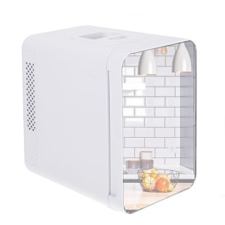 Adler | Mini lodówka z lustrem | AD 8085 | Wolnostojąca | Spiżarnia | Wysokość 27 cm | Pojemność netto lodówki 4 L | Biały