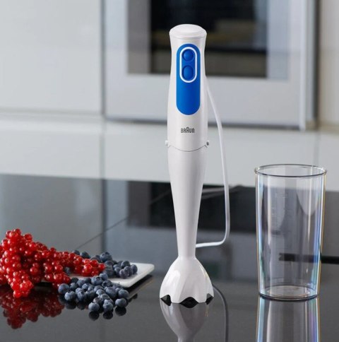 Braun | Blender | MultiQuick 3 | Blender ręczny | 700 W | Liczba prędkości 2 | Biały/Niebieski Braun | Blender | MultiQuick 3 | Blender ręczny | 700 W | Liczba prędkości 2 | Biały/Niebieski