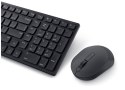 Dell | Cicha klawiatura i mysz | KM555 | Zestaw klawiatury i myszy | Bezprzewodowy | Rosyjski (QWERTY) | Czarny | 2,4 GHz, Bluet
