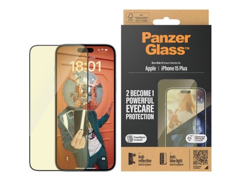 PanzerGlass | Ochraniacz ekranu | Apple | iPhone 15 Plus | Szkło | Przezroczysty | Ultra-Wide Fit; Łatwa instalacja; Odporny na PanzerGlass | Ochraniacz ekranu | Apple | iPhone 15 Plus | Szkło | Przezroczysty | Ultra-Wide Fit; Łatwa instalacja; Odporny na