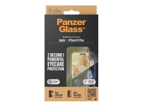 PanzerGlass | Ochraniacz ekranu | Apple | iPhone 15 Plus | Szkło | Przezroczysty | Ultra-Wide Fit; Łatwa instalacja; Odporny na PanzerGlass | Ochraniacz ekranu | Apple | iPhone 15 Plus | Szkło | Przezroczysty | Ultra-Wide Fit; Łatwa instalacja; Odporny na